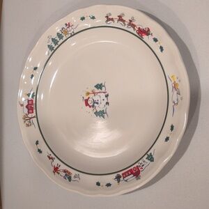 Pfaltzgraff (4 left) Snow Village" dinner plate euc